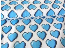 Jersey Hamburger Liebe - 72ppi Pixel Hearts weiss